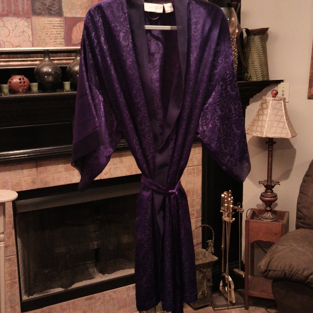 FINAL PRICE Cacique Purple Lingerie With Black Trim Size Large - Picture 3 of 15